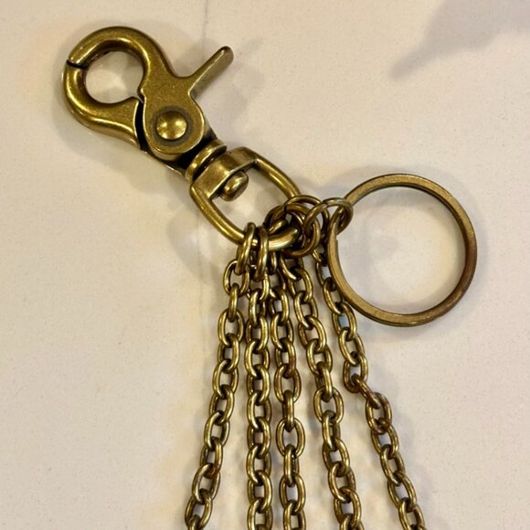 Vintage Kathy Van Zeeland FLEUR DE LIS Charm Keychain Fob signed Rare - Picture 7 of 11